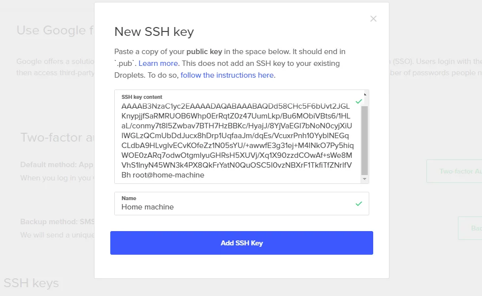 ssh to DigitalOcean droplet by PuTTY